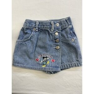 Vintage Mickey & Co Toddler Skort Featuring patch On Back Pocket